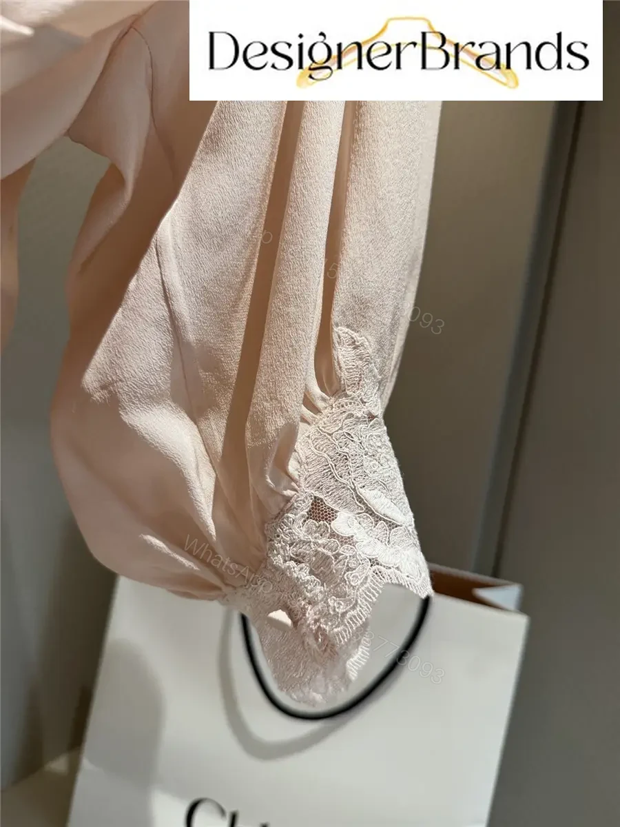 View 5 of Chloe Lace-Trimmed Silk Crepe de Chine Top