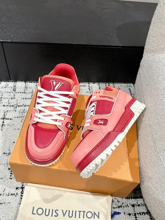 View 2 of Lux Pink Luxe High-Top Sneakers with LV Accents