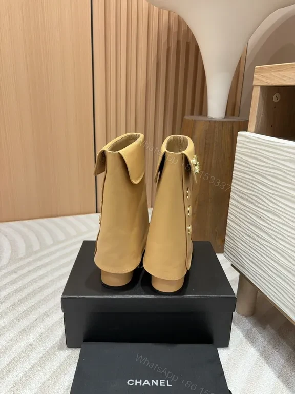View 6 of Two-Tone Camel & Black Ankle Boots â€“ Modern Luxe Comfort