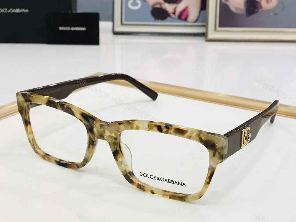 View 4 of White Gloss Rectangular Frames â€” Designer Dolce & Gabbana Luxury Eyewear