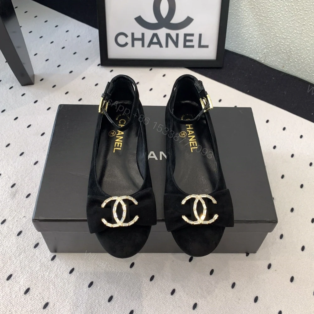 高仿Chanel*24K系列G46022B絲絨塔扣瑪麗珍鞋黑色免檢版 — view 1