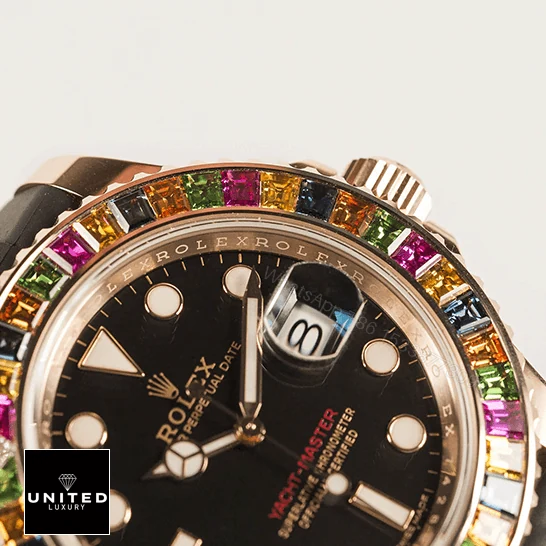 View 11 of Rolex Perpetual Yacht-Master Gem-Set Bezel 116695 SATS Replica