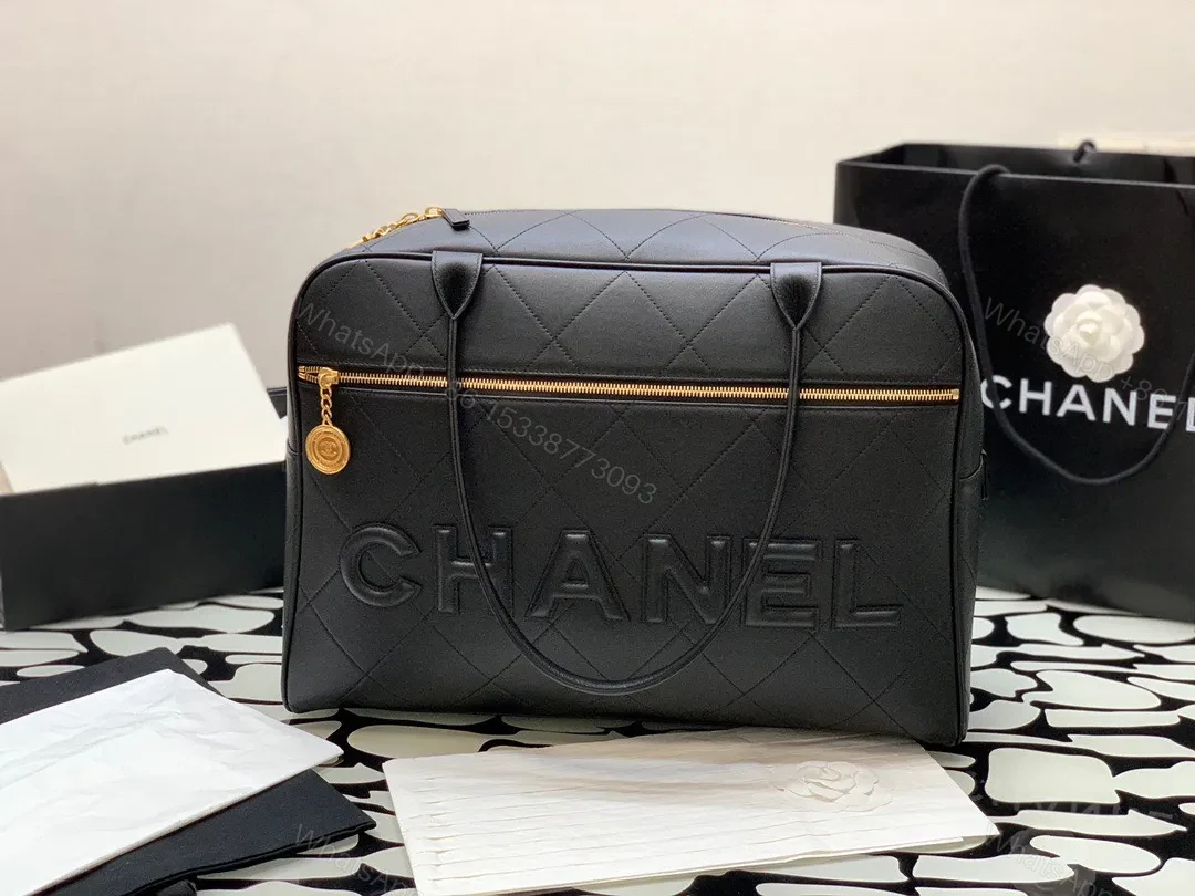 View 8 of Chanel Shopping Bag Like Auth Handbags Woman’s Braille Pattern 30x45x15cm
