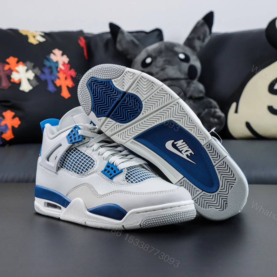 View 3 of Air Jordan 4 Retro Military Blue 2024 Reps