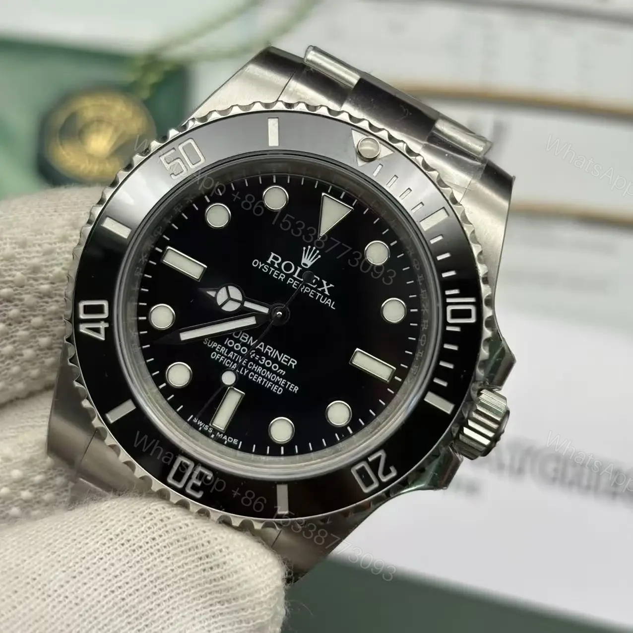 View 6 of Replica Rolex Submariner Silver/Black No Date