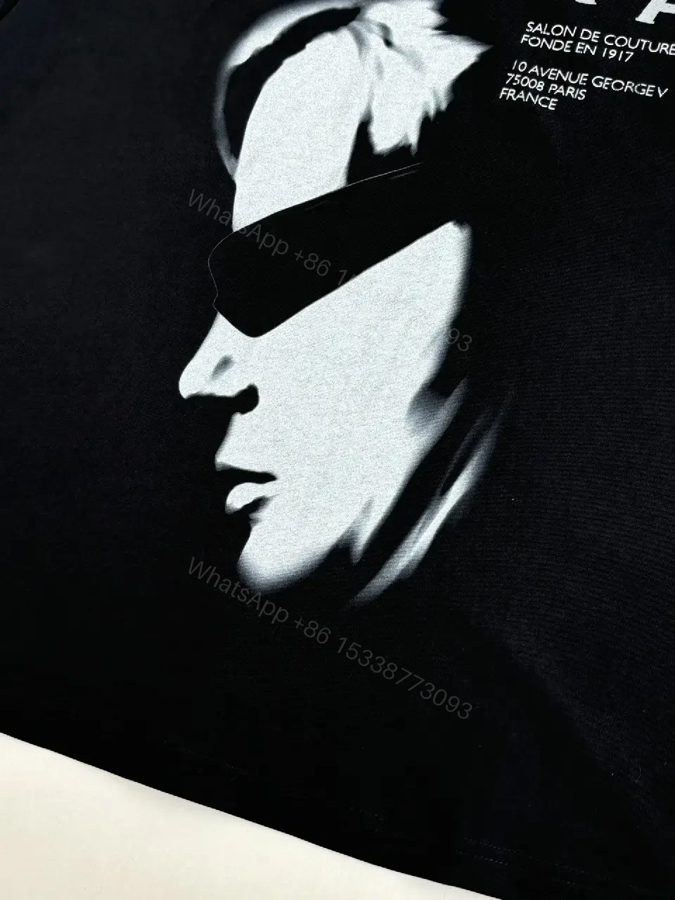 View 4 of Black Cotton Oversized Bold BALENCIAGA Graphic T-Shirt