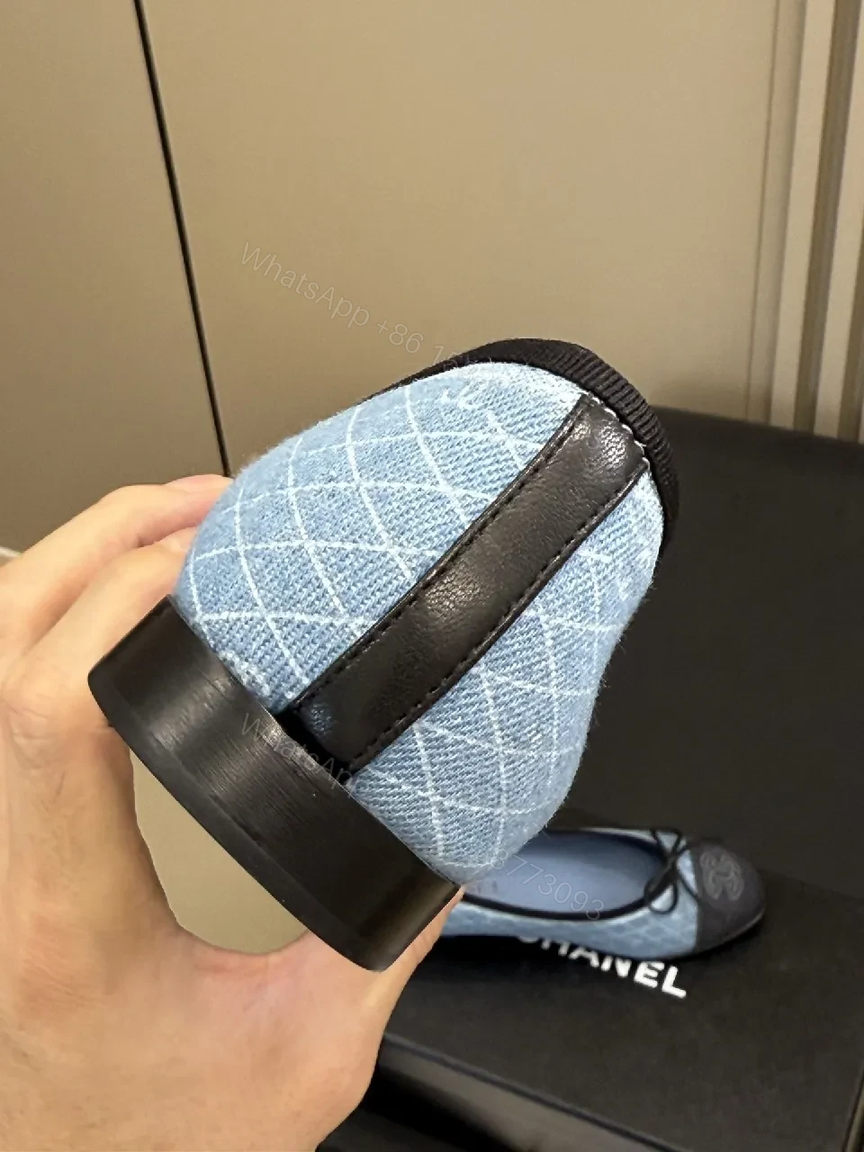 View 7 of Lightweight Blue Knit Ballet Flats, Signature Motif, Everyday Chic