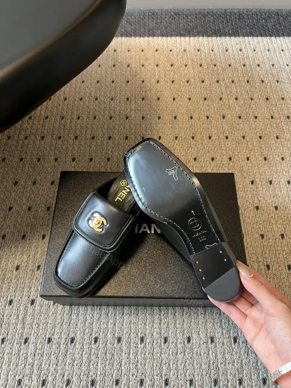 View 8 of Chic Leather Slides: Luxury Comfort in Minimalist Design