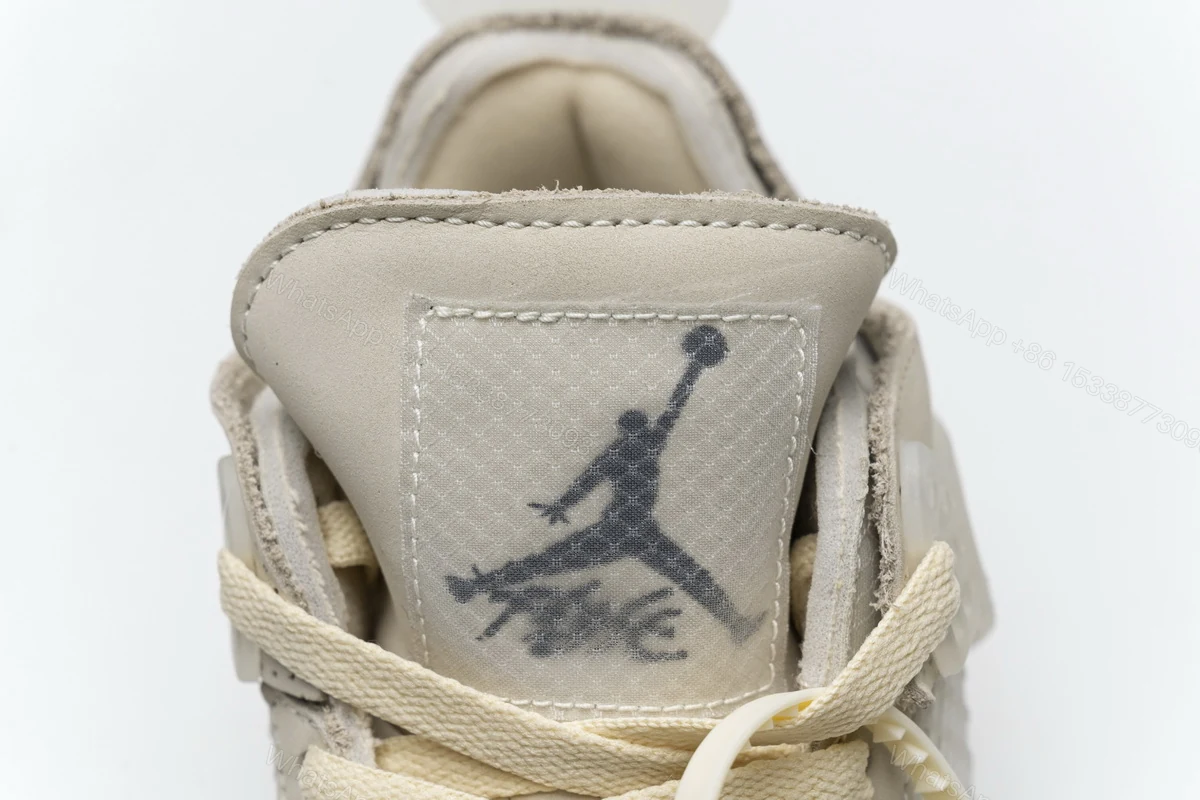 View 6 of OFF White x Air Jordan 4 Retro Sail CV9388-100 (Best Quality)