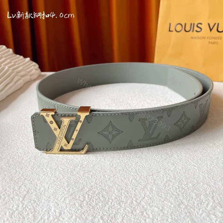 Monogram Gray Calfskin Belt – Subtle Luxury, Everyday Style — view 1