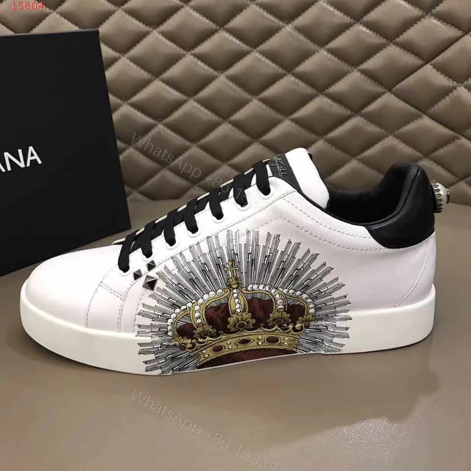 View 7 of DOLCE & GABBANA PRINTED CALFSKIN PORTOFINO SNEAKERS – DG9