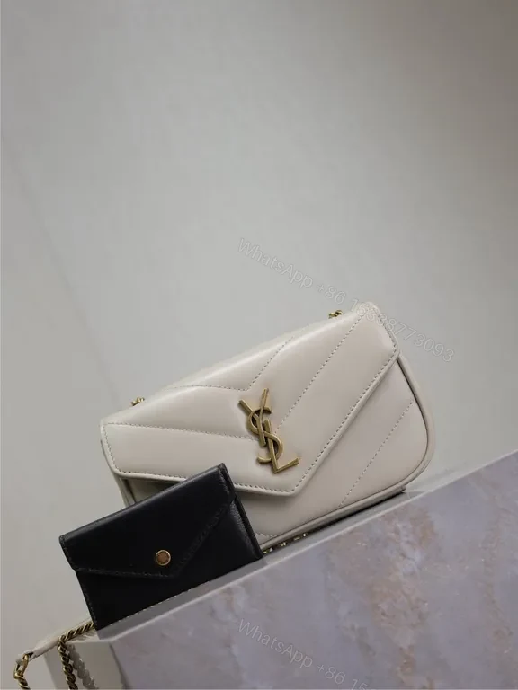 View 6 of Quilted Leather Crossbody with YSL Hardware â€“ Luxury Everyday