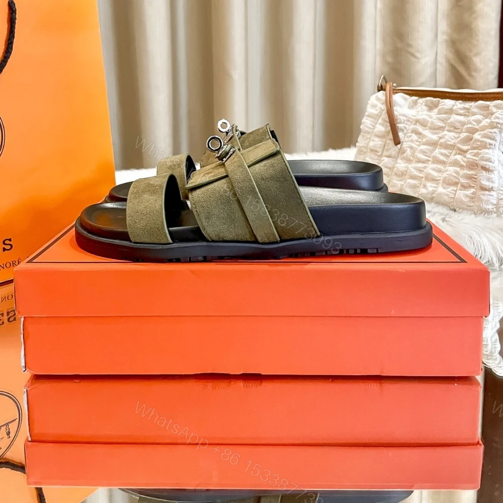 View 6 of HERMES JACKSON SANDAL TUNDRA GREEN H242948ZH1R420
