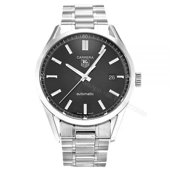 Tag Heuer Carrera Steel Replica Black Dial — view 1