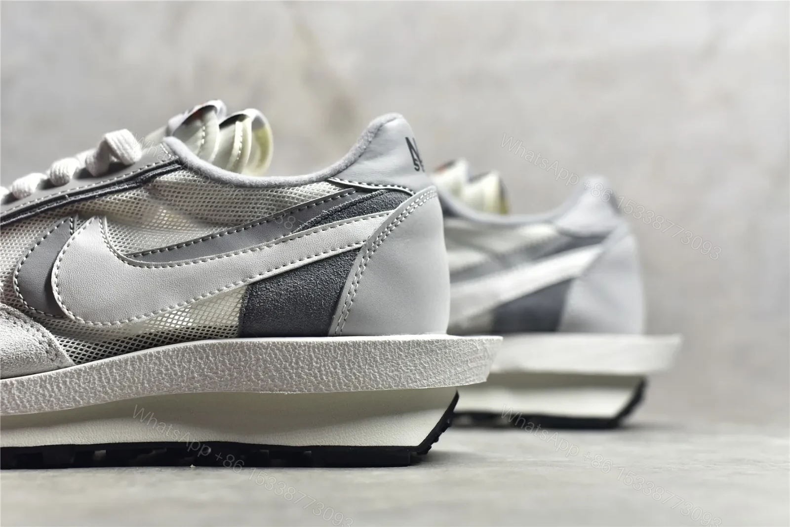View 4 of Sacai × Nike LDV Waffle Grey White Reps
