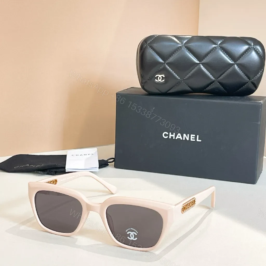View 8 of Chic Black Acetate Sunglasses with Quilted Case, Luxury Style
