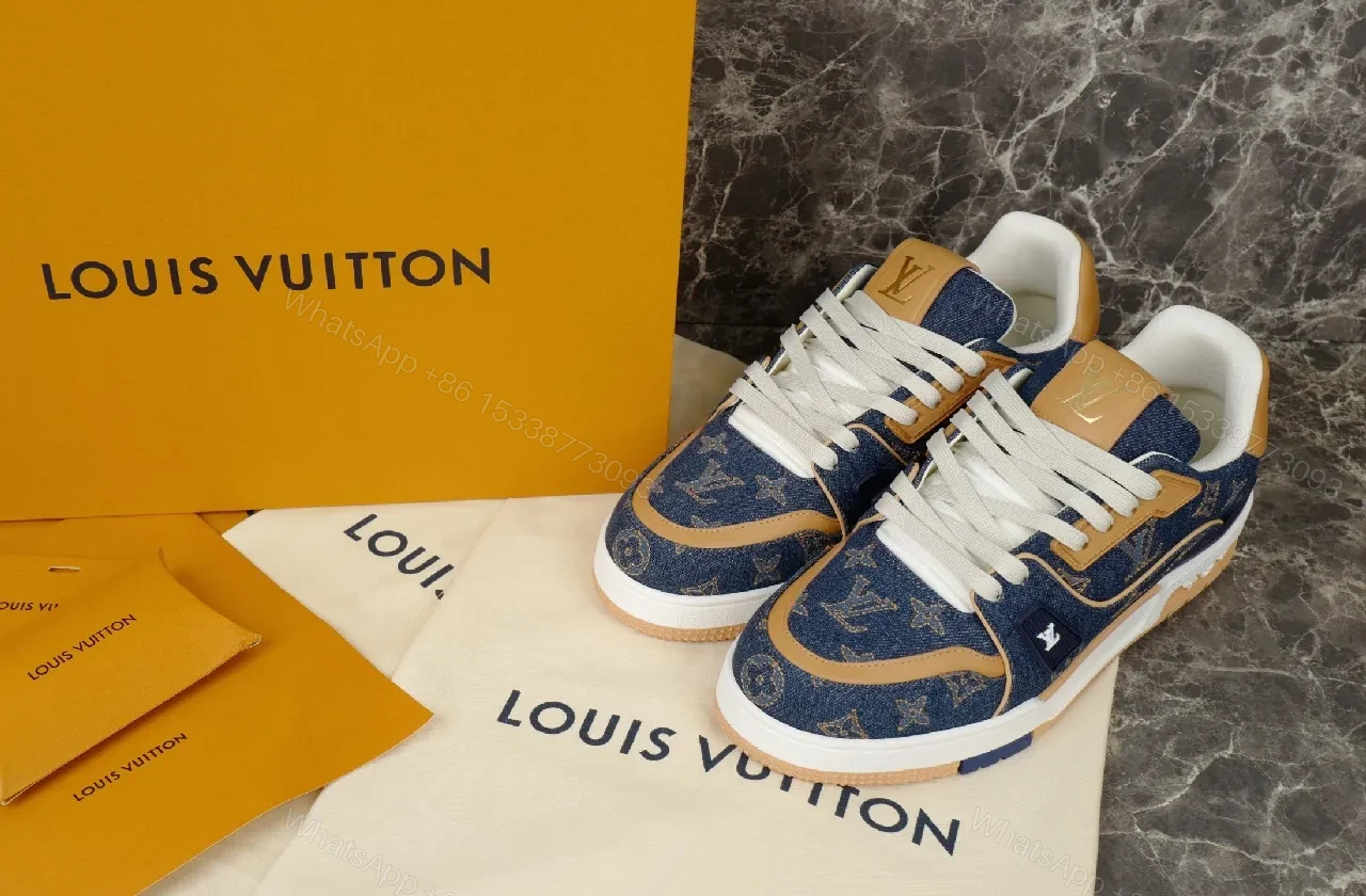 Denim-Luxe Monogram High-Tops: All-Day Comfort Sneakers — view 1