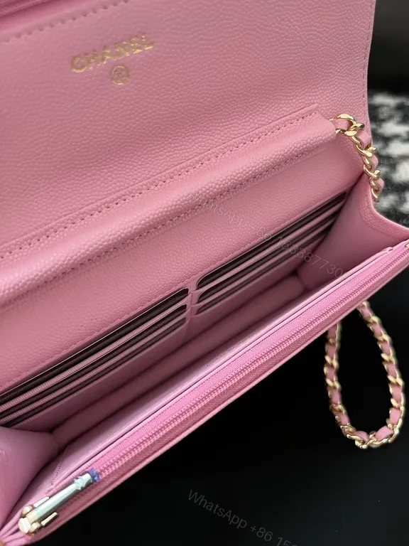 View 4 of Pink Quilted Luxe Chain Handbag