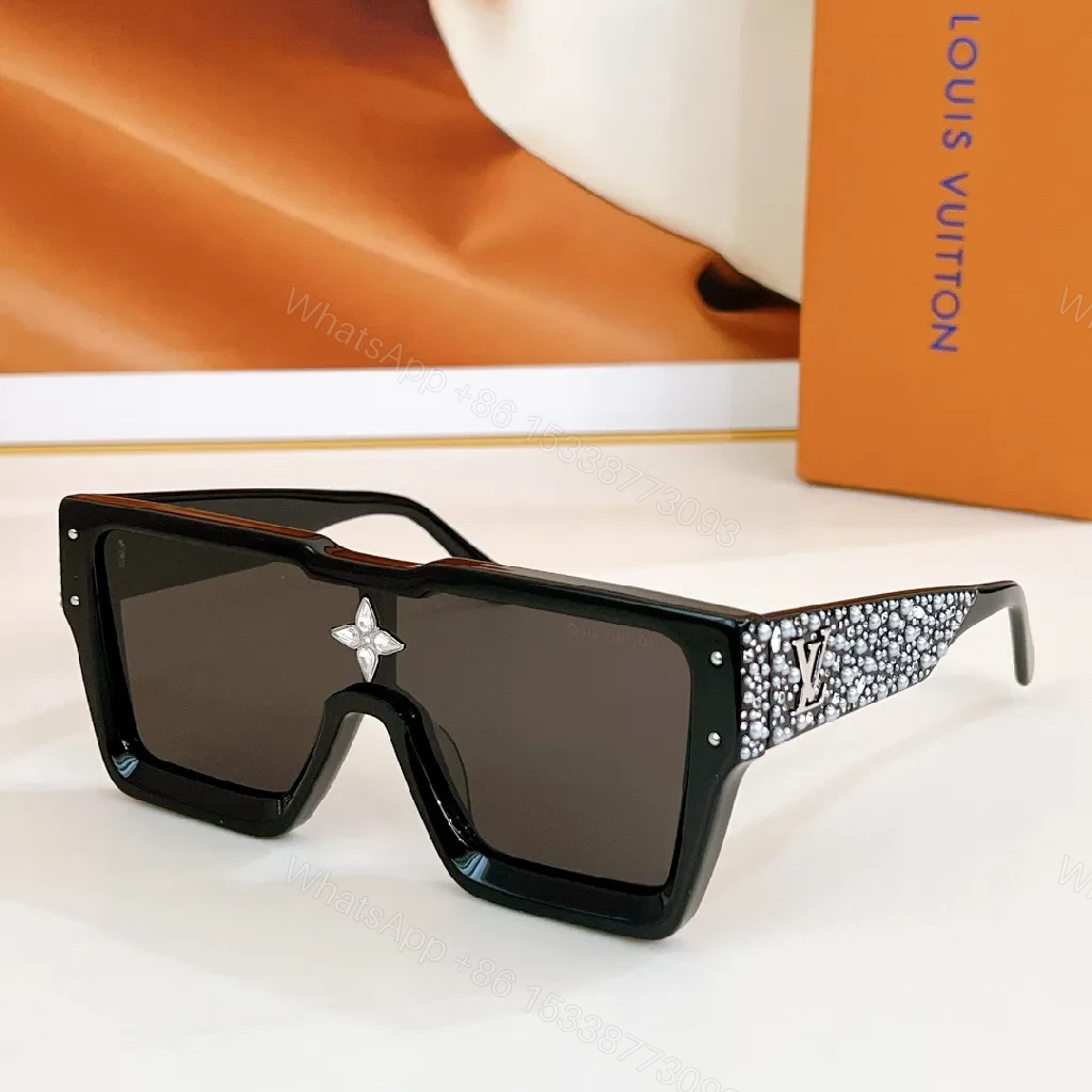 View 9 of Vivid Fuchsia Sunglasses: Oversized Shield, Gold LV Accents