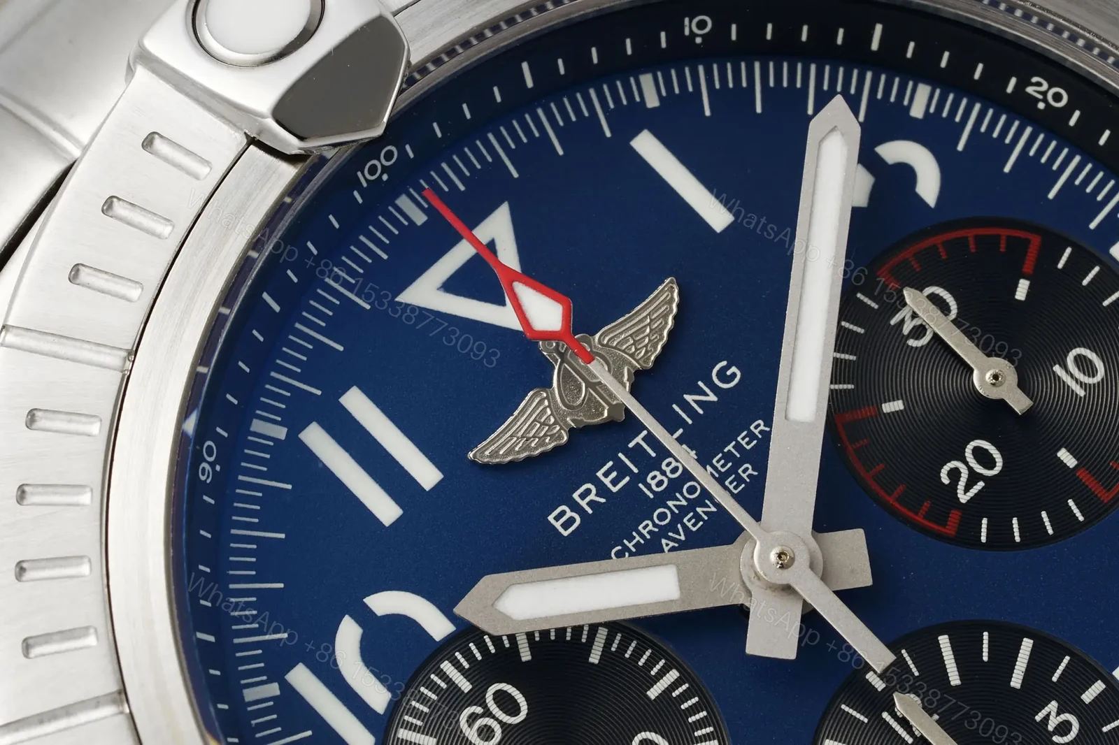 View 4 of Breitling Avenger B01 Chronograph 42 Stainless Steel Blue Dial Bracelet AB0146101C1A1