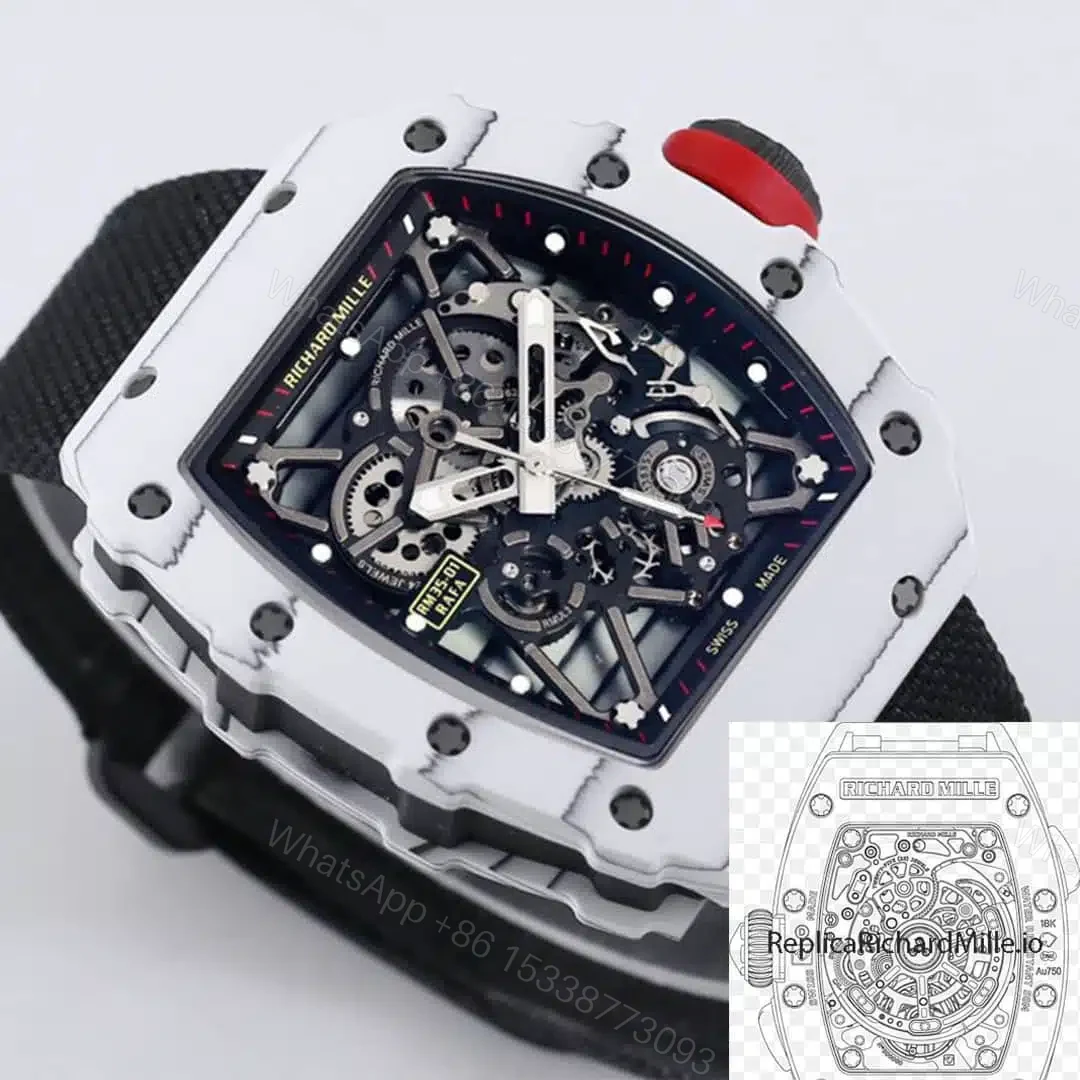 View 3 of Replica Richard Mille RM35-01 BBR Factory Black Strap