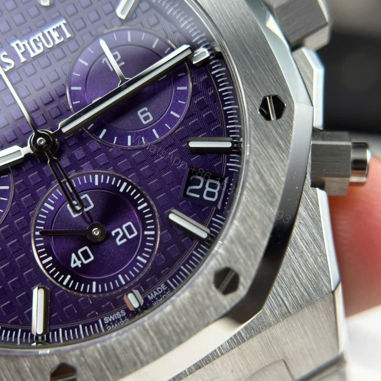 View 4 of Audemars Piguet Royal Oak 26240ST Super Clone Purple Dial
