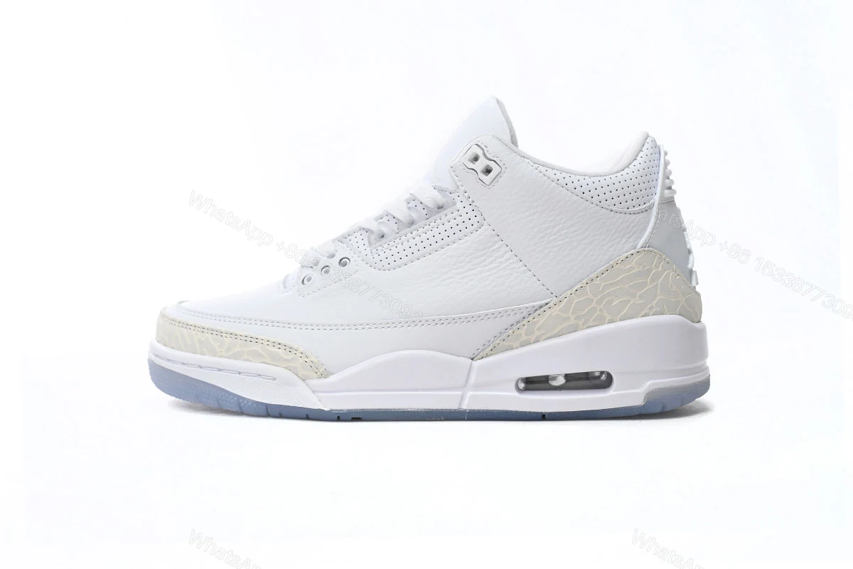 View 9 of Air Jordan 3 Retro Pure White 136064-111
