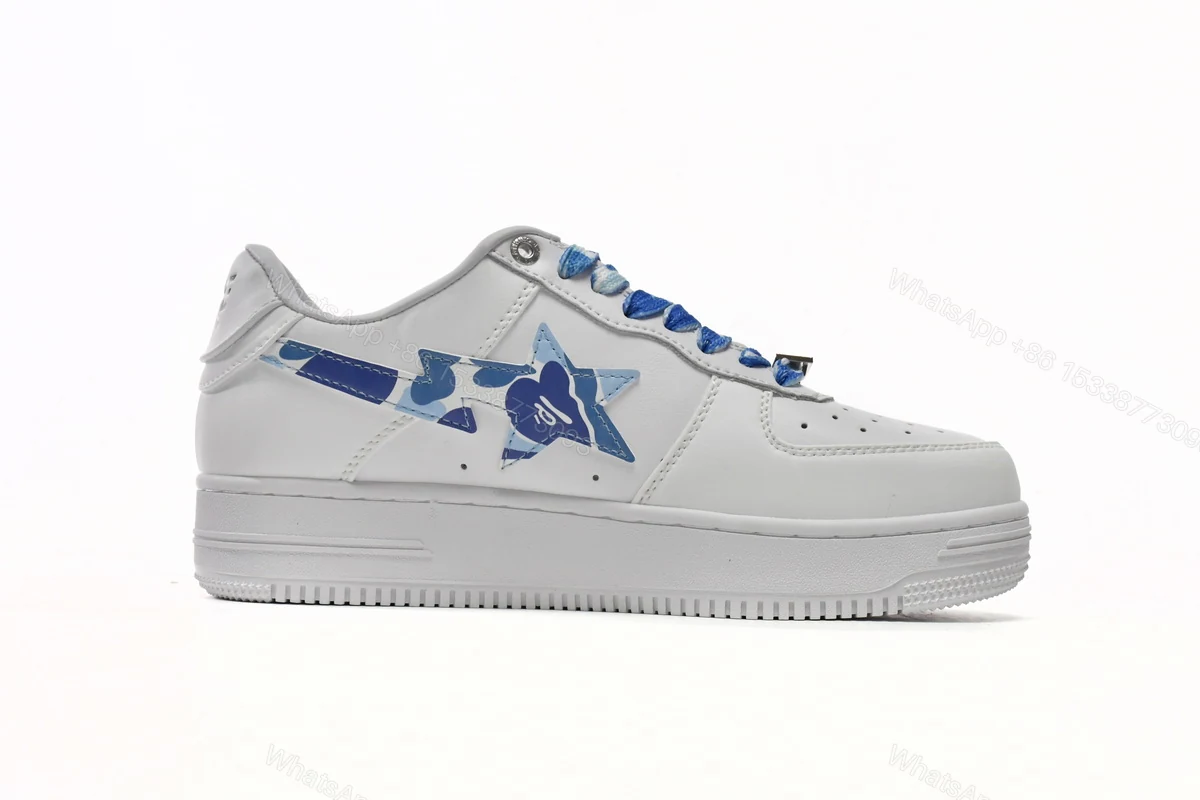 View 2 of Cheap Fake BapeSta Low White Blue Camouflage