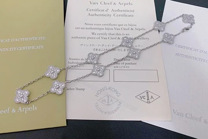 View 7 of Van Cleef & Arpels Vintage Alhambra 6 Motif Diamond Bracelet TJ618