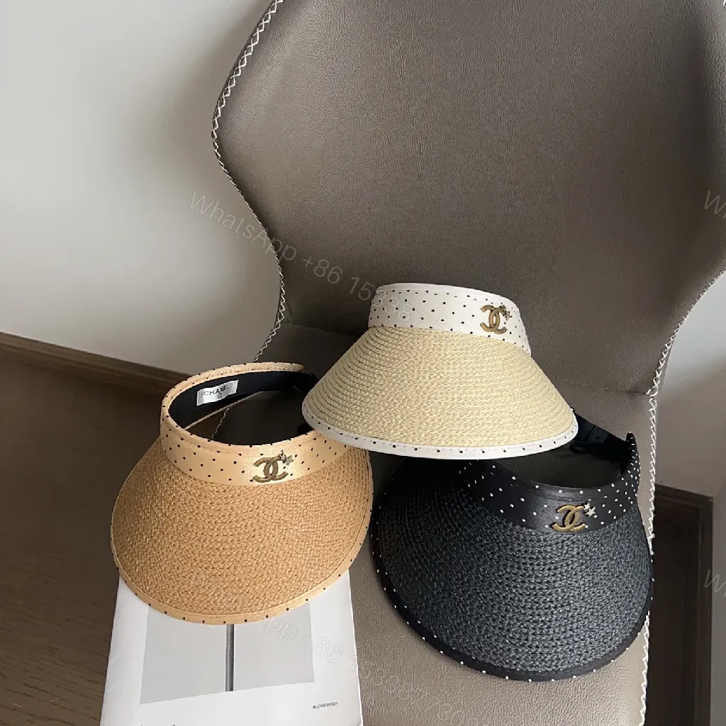 View 8 of Structured Straw Visor: Lightweight Breathable Luxury Sun Shield