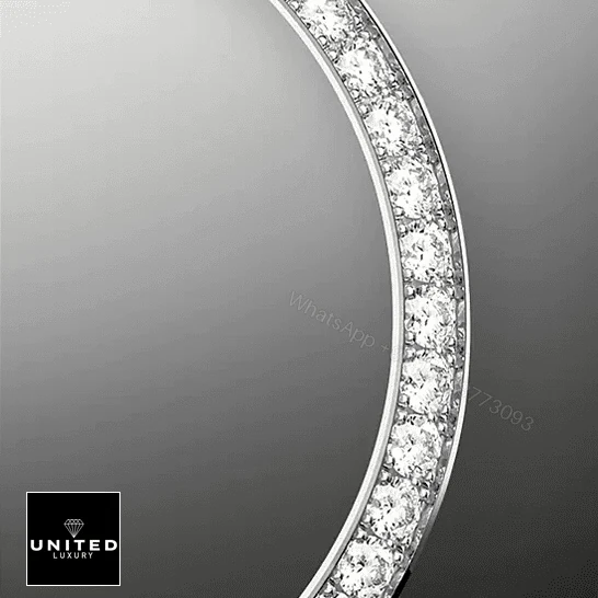 View 9 of Rolex Day-Date 228349RBR Diamond Bezel Sundust Dial Replica