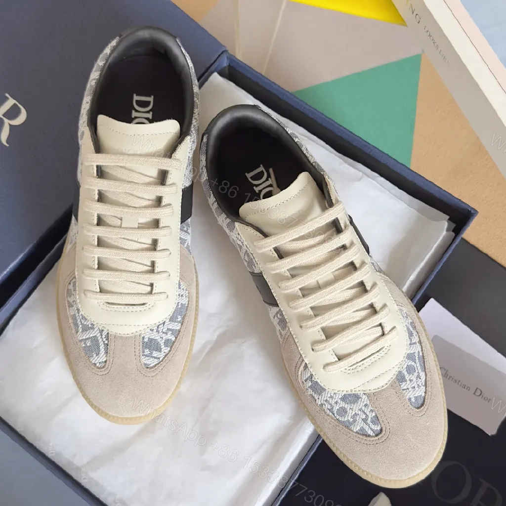 View 2 of Chic Beige Suede-Trim Designer-Inspired Sneakers