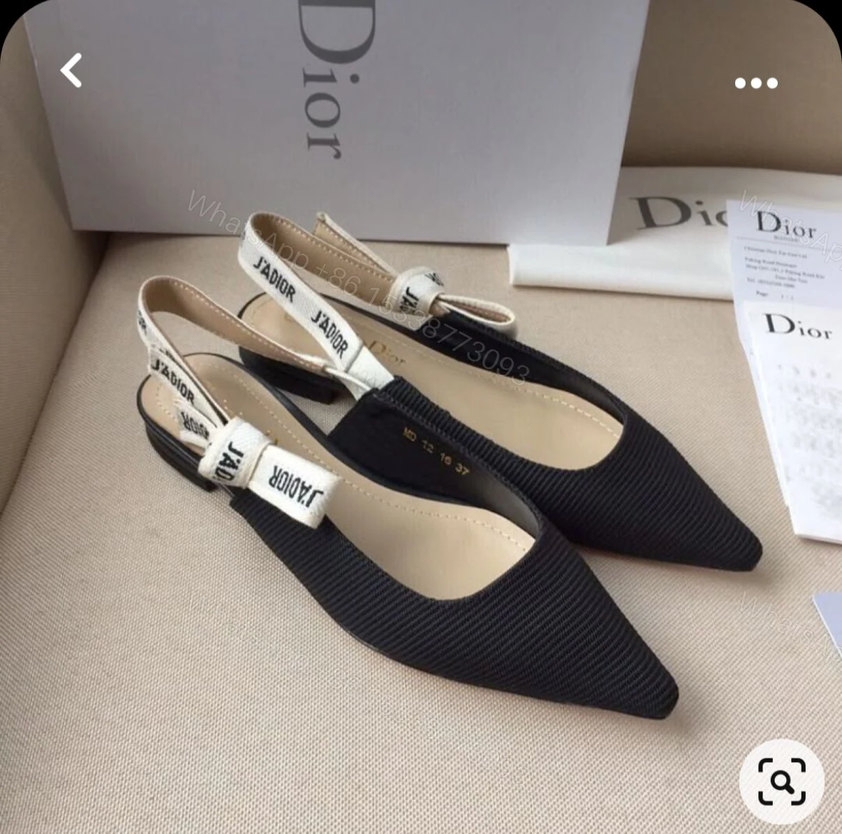 View 2 of FIRST COPY J'Adior Slingback Flat For Woman