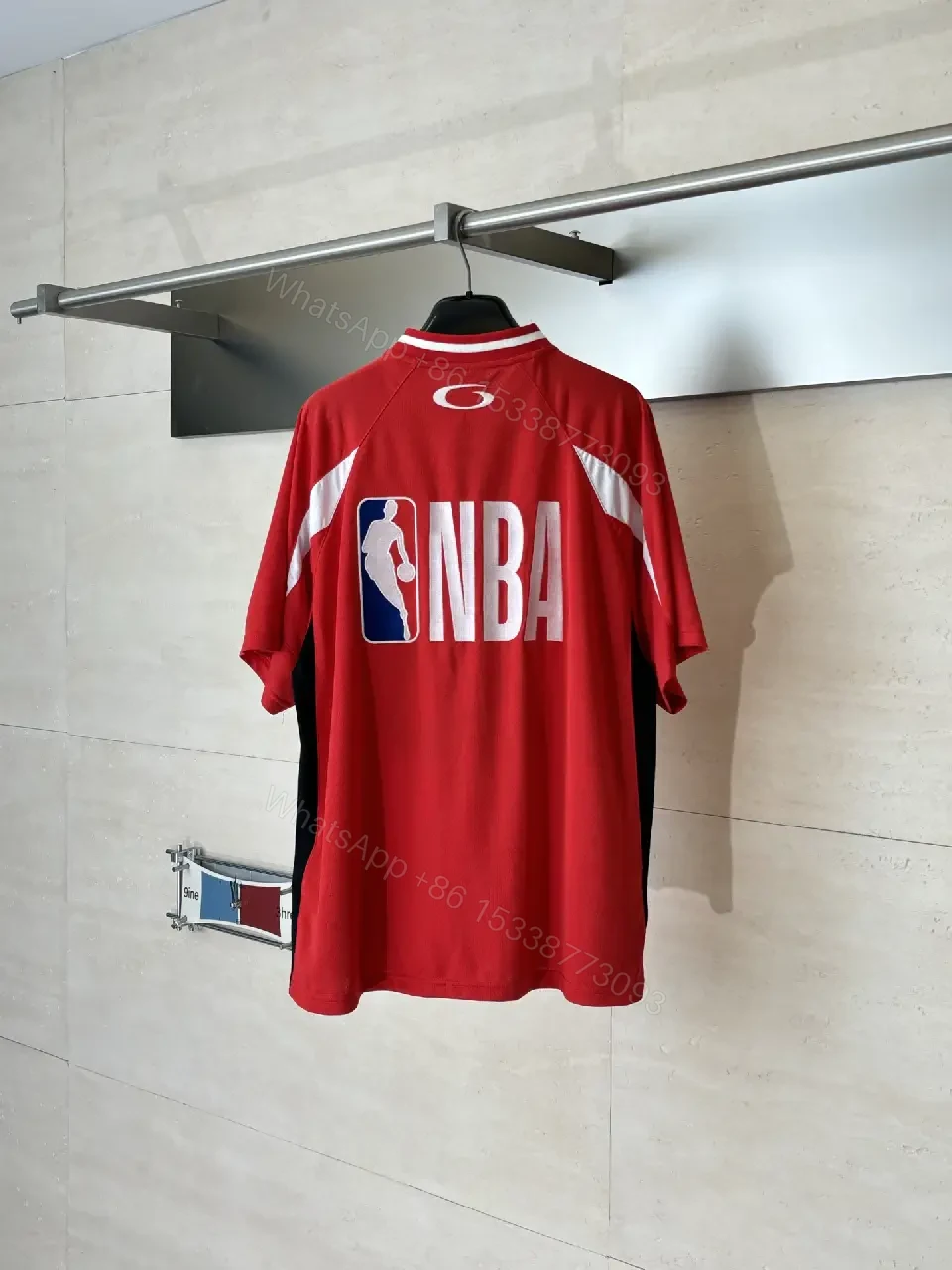 View 4 of Bold Red Jersey: Luxe Streetwear Comfort Jersey