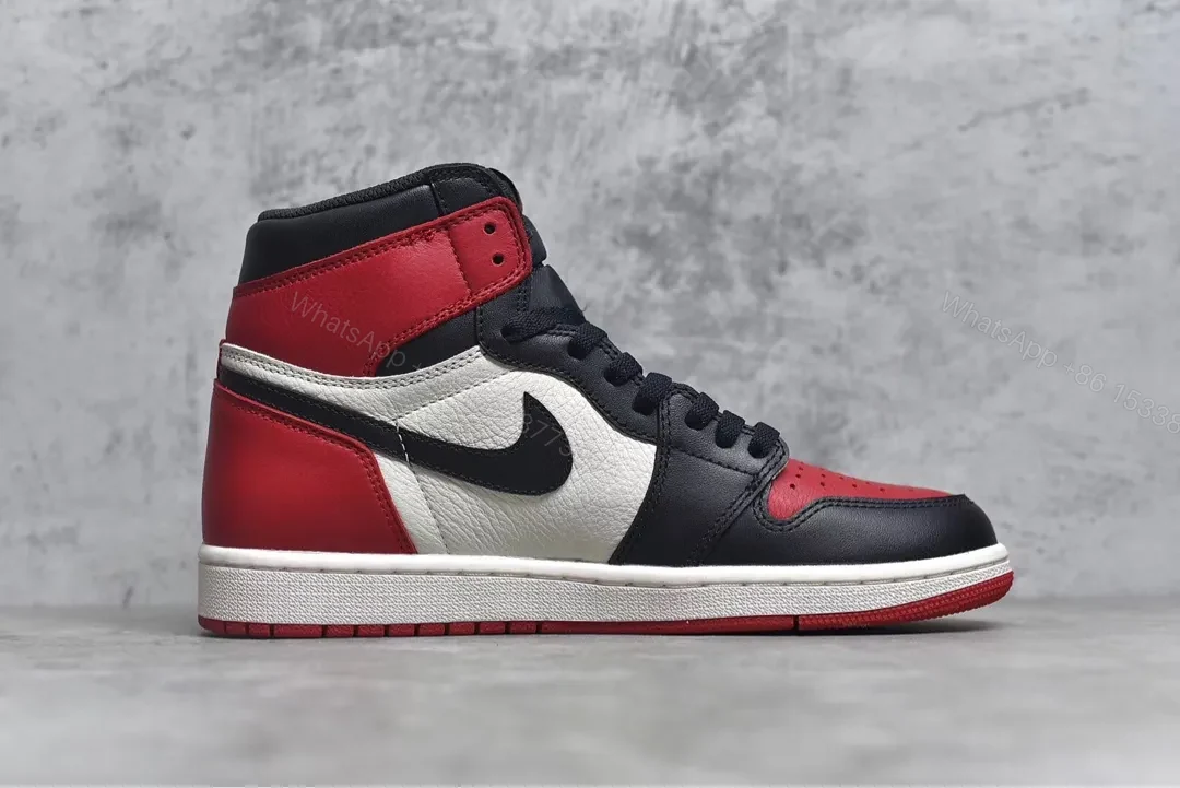 View 6 of Air Jordan 1 Retro High Bred Toe Reps