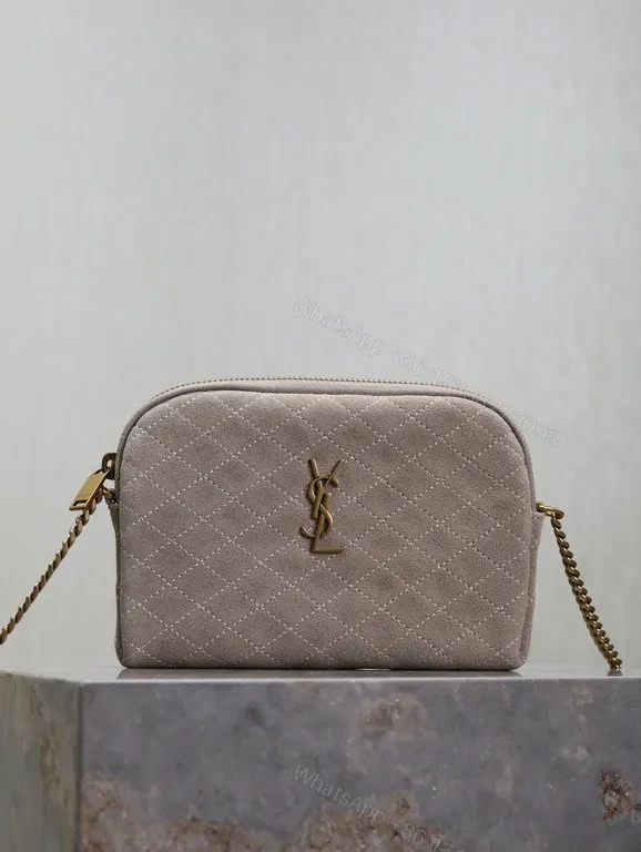 Minimal Quilted Crossbody with Gold YSL Accent—Effortless Luxury Bag — view 1