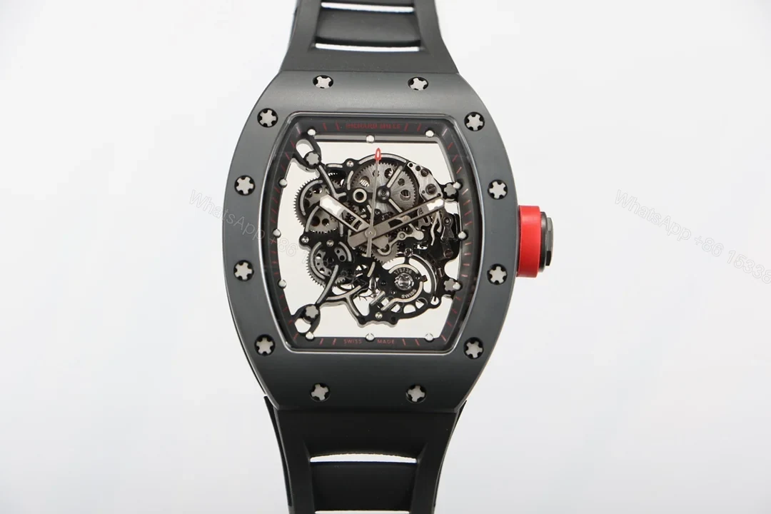 Richard Mille RM055 Black Ceramic Integrated RMUL2 White Shock Absorber Edition RM055-BC-WHITE-2100 — view 1