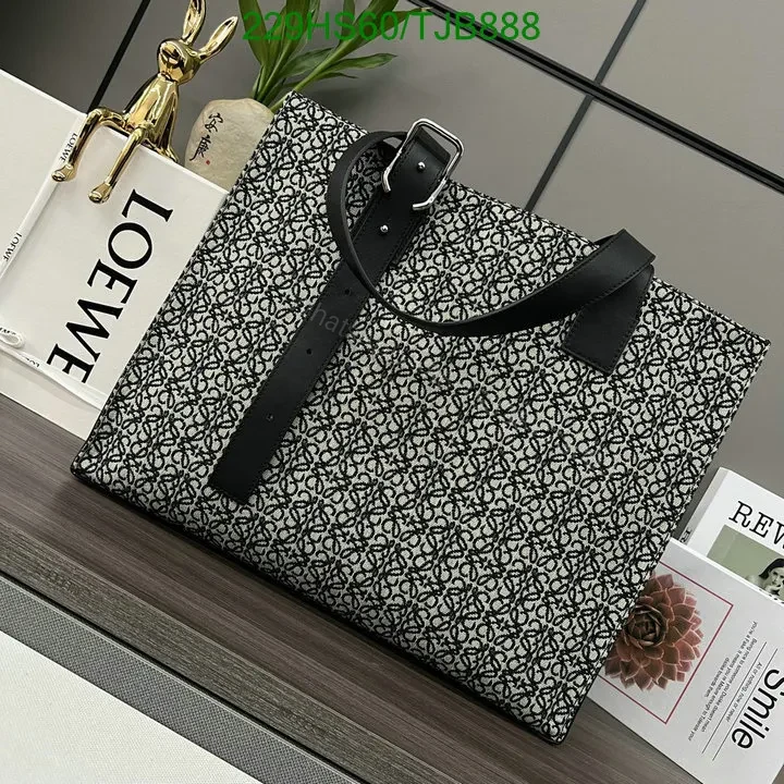 View 14 of Loewe Dark Grey Black Canvas and Cowhide Horizontal Tote IO955