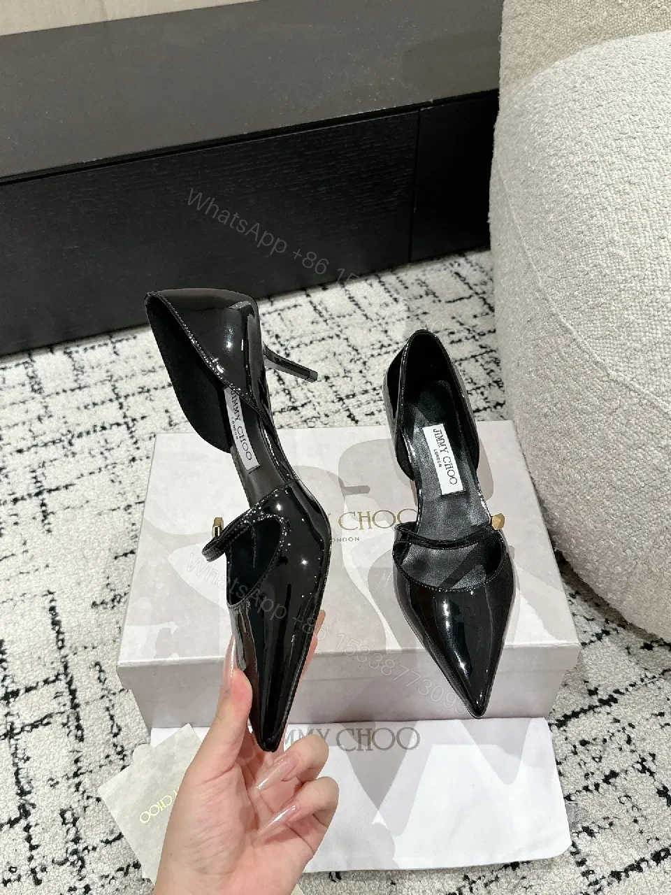 View 5 of Chic Patent Slingback Heel of Fancy Pointed Toe