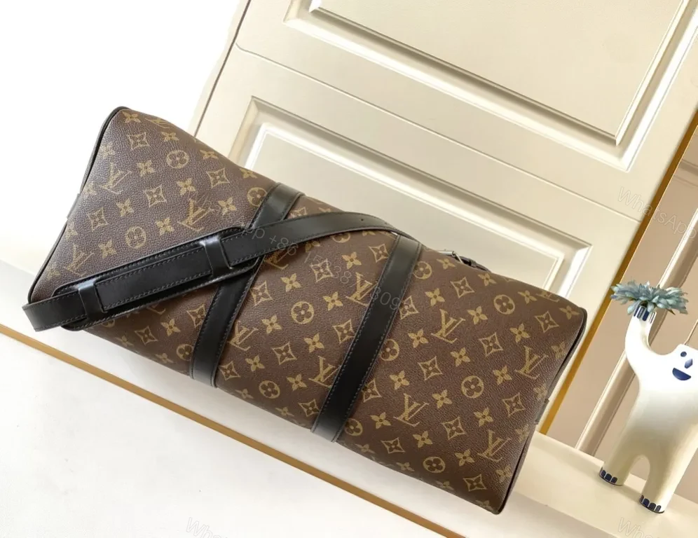 View 4 of Monogram City Carryall: Luxe LV Canvas Travel Duffle