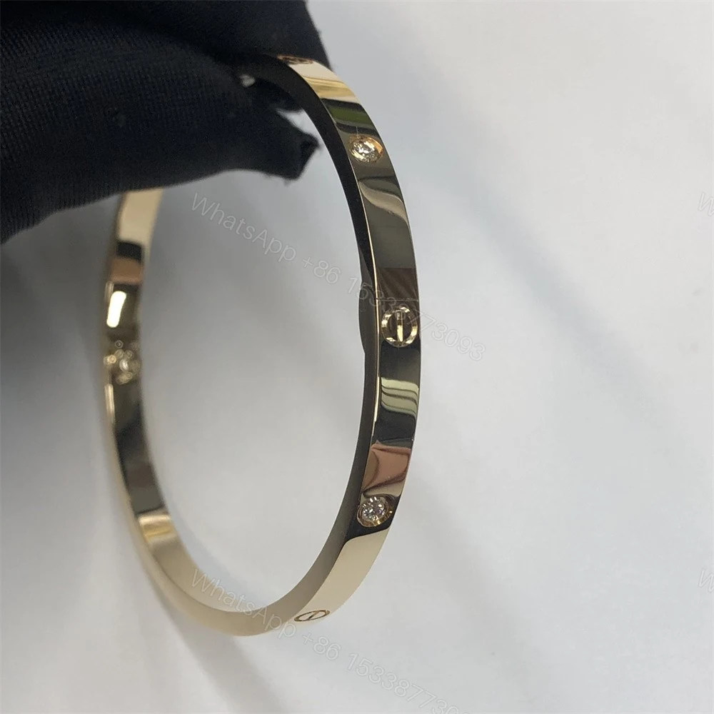 View 3 of Cartier Love Bracelet 6 Diamonds Yellow Gold Replica B6047217