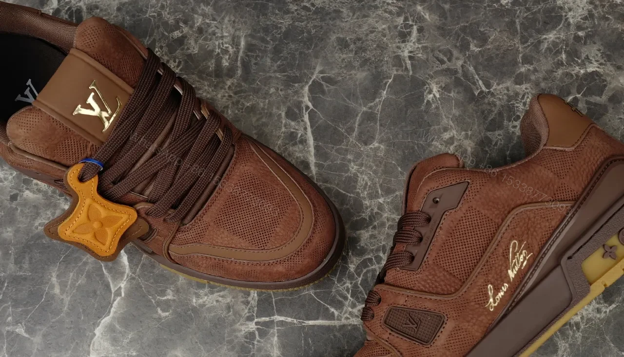 View 7 of Brown Suede Mesh High-Top Sneakers: Subtle Luxury Comfort