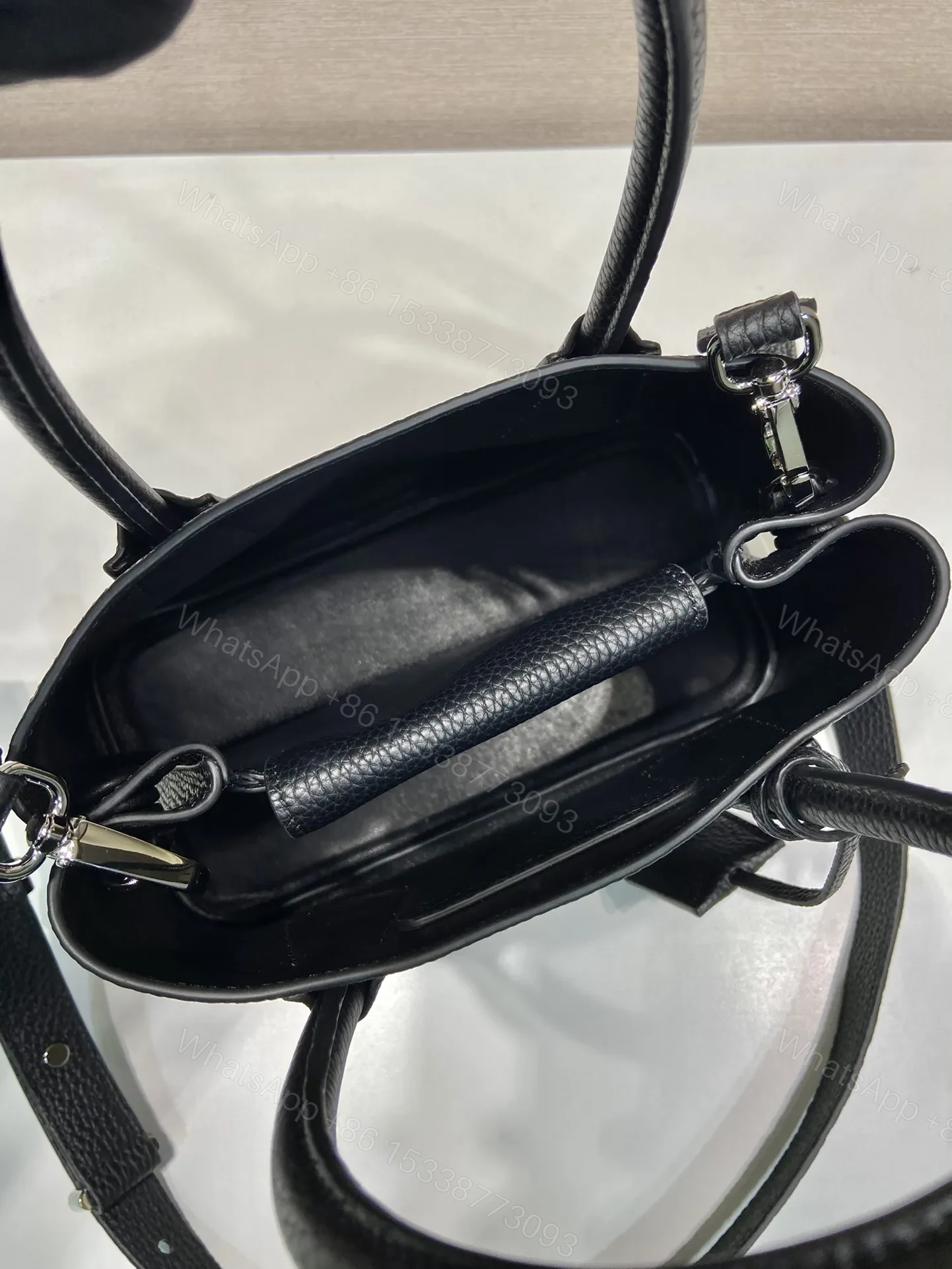 View 8 of Prada Small Prada Double Saffiano leather bag