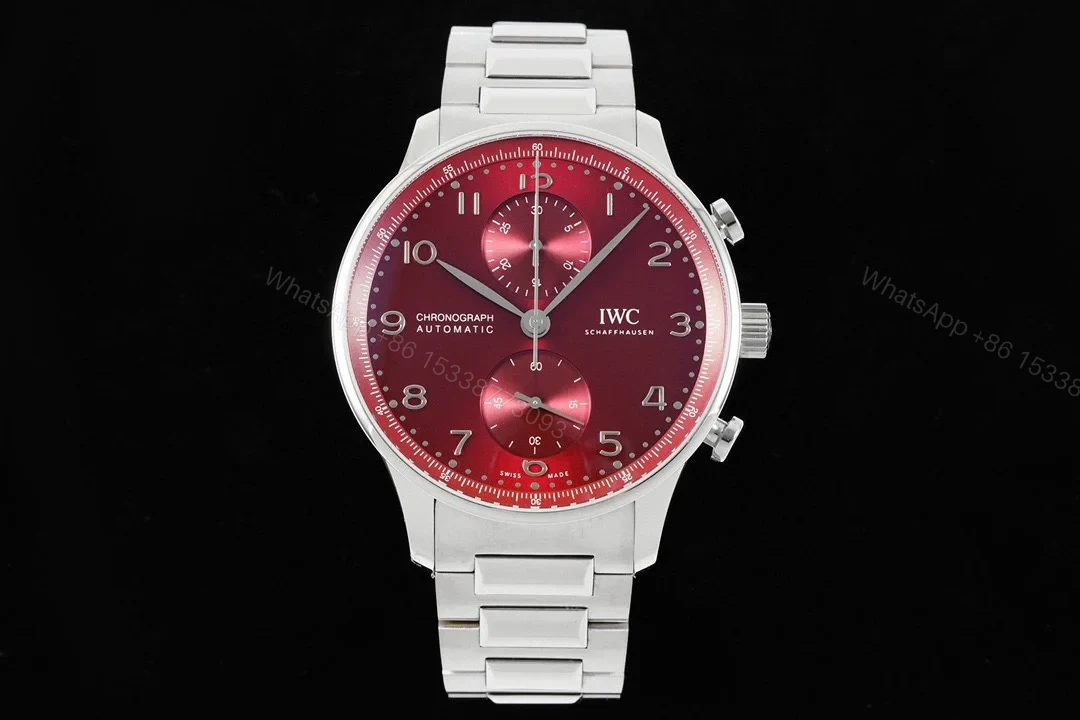 IWC Portugieser Red Replica 41MM Premium Chronograph Steel Bracelet Edition IW3716-19 — view 1