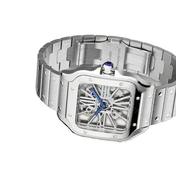 View 3 of Replica Cartier Santos de Cartier Men Automatic Silver Stainless Steel Watch WHSA0015