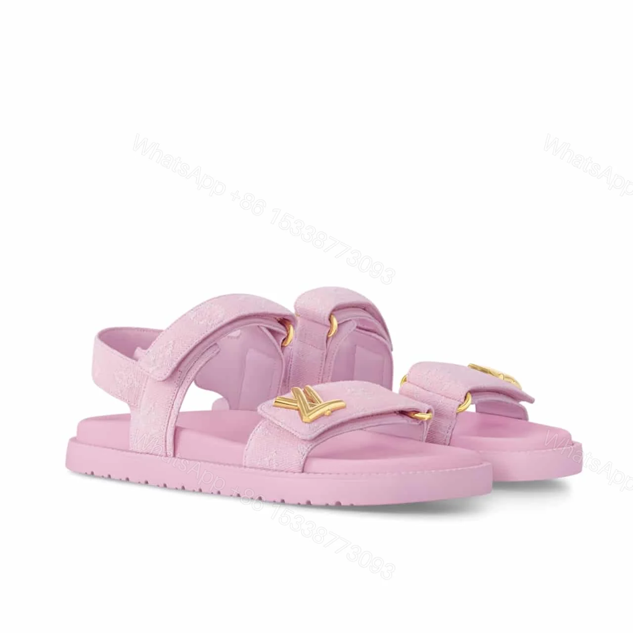 LOUIS VUITTON LV SUNSET FLAT COMFORT SANDAL ROSE 1ADIDB — view 1