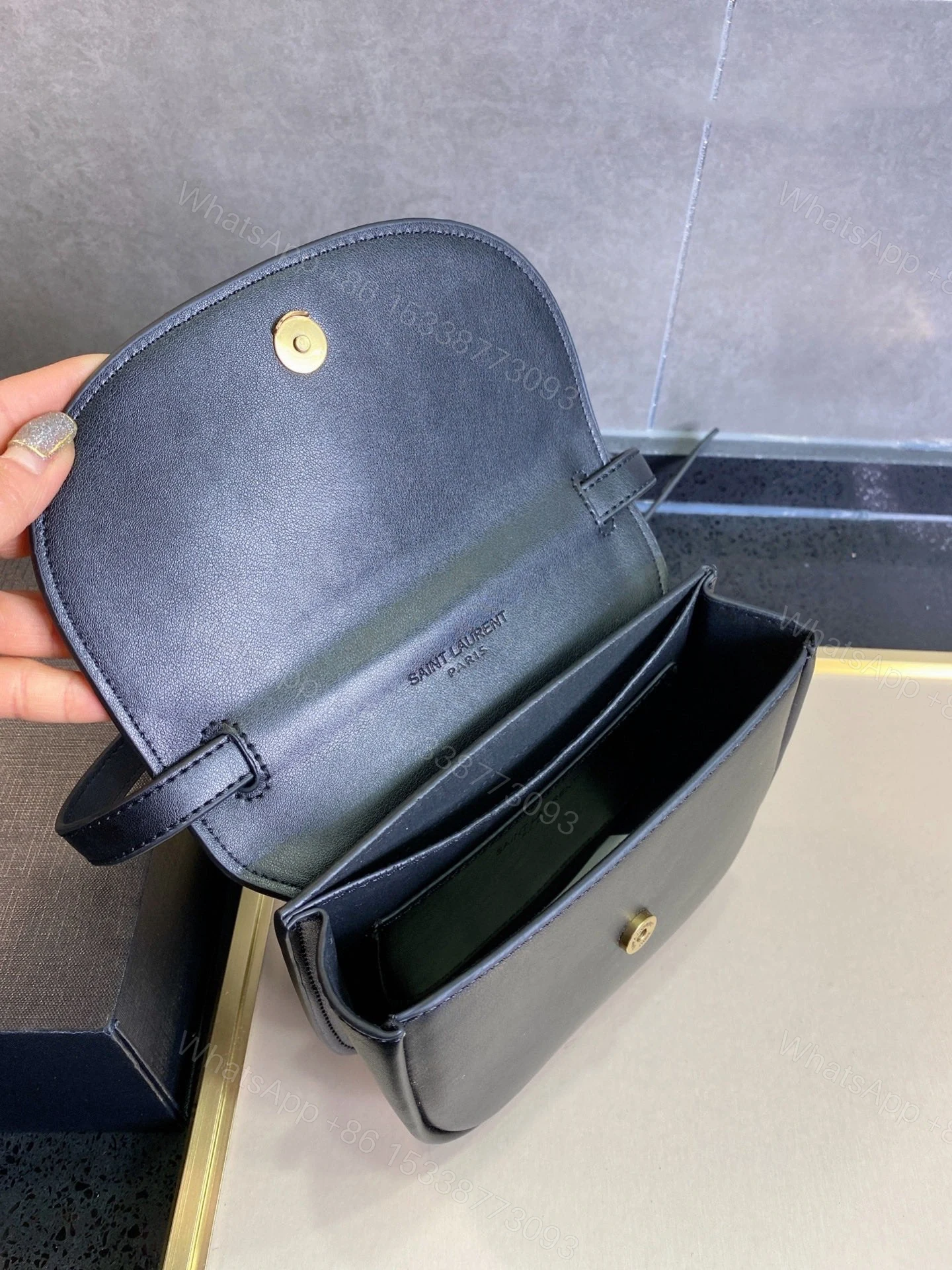 View 2 of Saint Laurent Women’s Kaia Small Satchel In Smooth