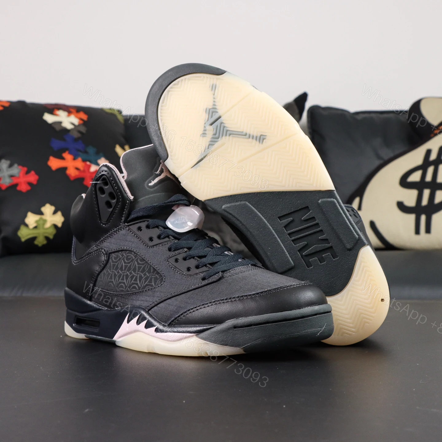 View 3 of Air Jordan 5 Off Noir Reps