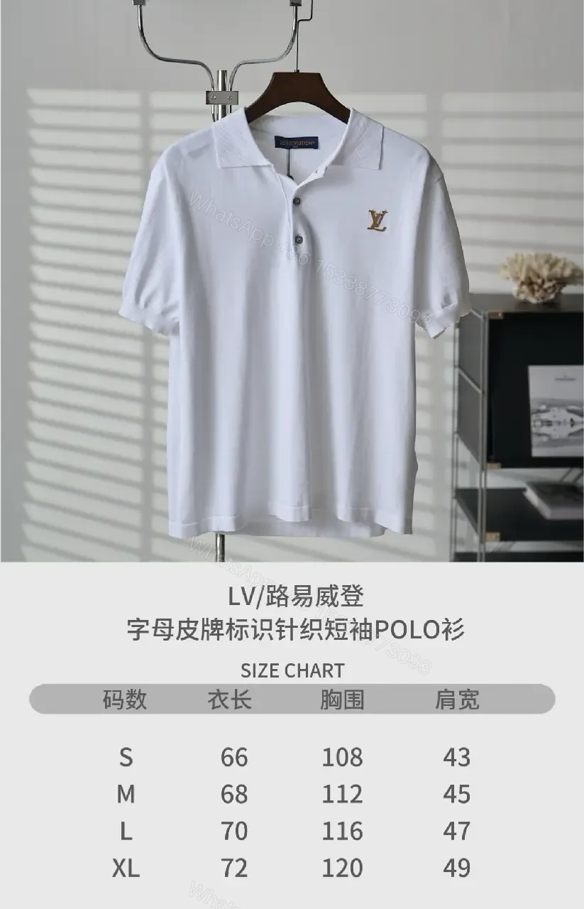 View 5 of White Cotton Polo with Monogram Logo Embroidery