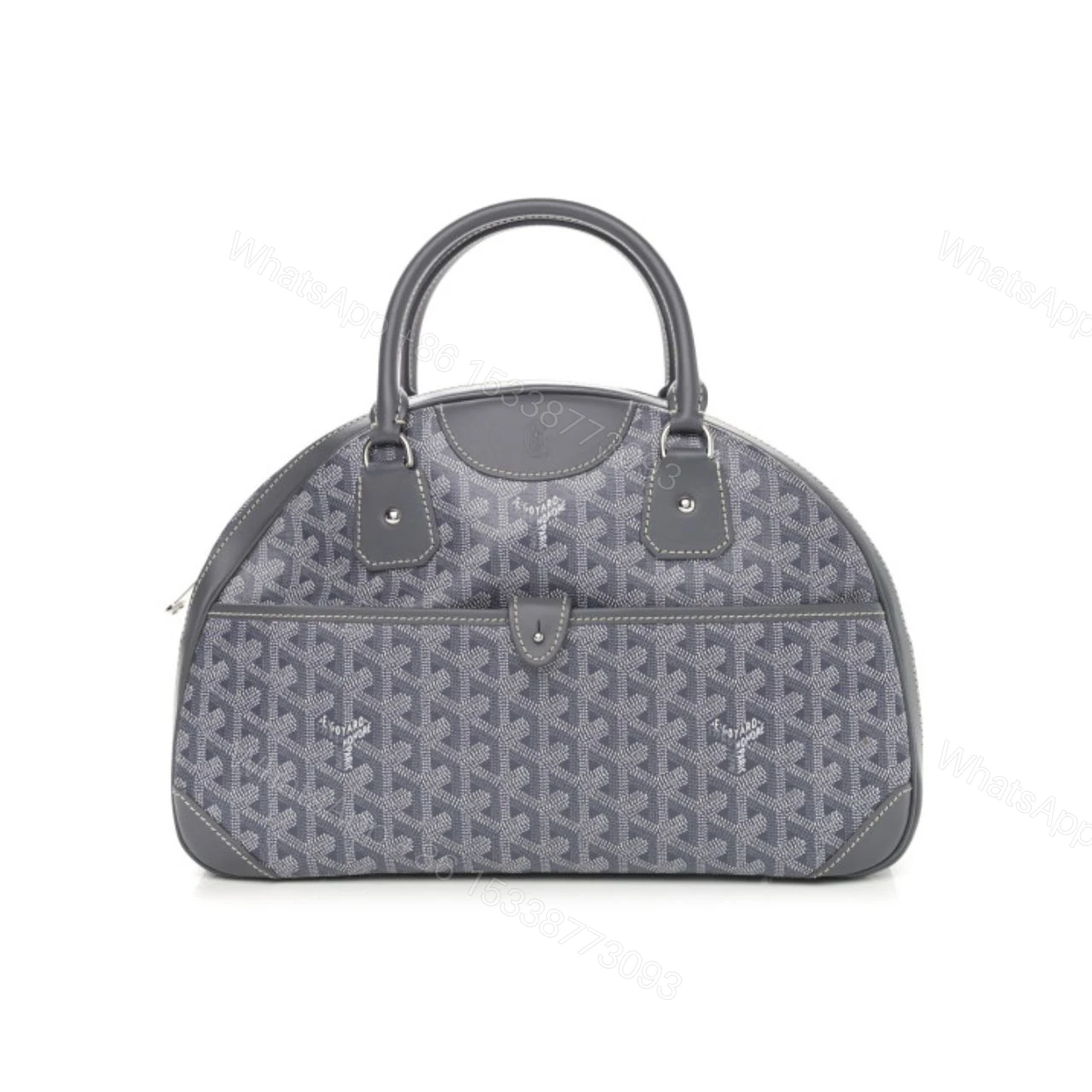 GOYARD SAINT JEANNE BAG COATED CANVAS GREY 27CM — view 1